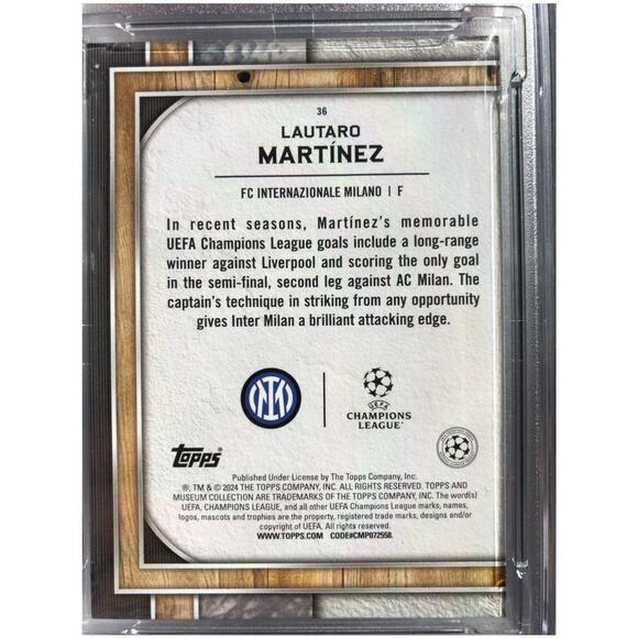 2023 Topps Museum Collection UCC Gold #36 Lautaro Martinez Inter Milan /50 PSA 9 - Picture 5 of 5